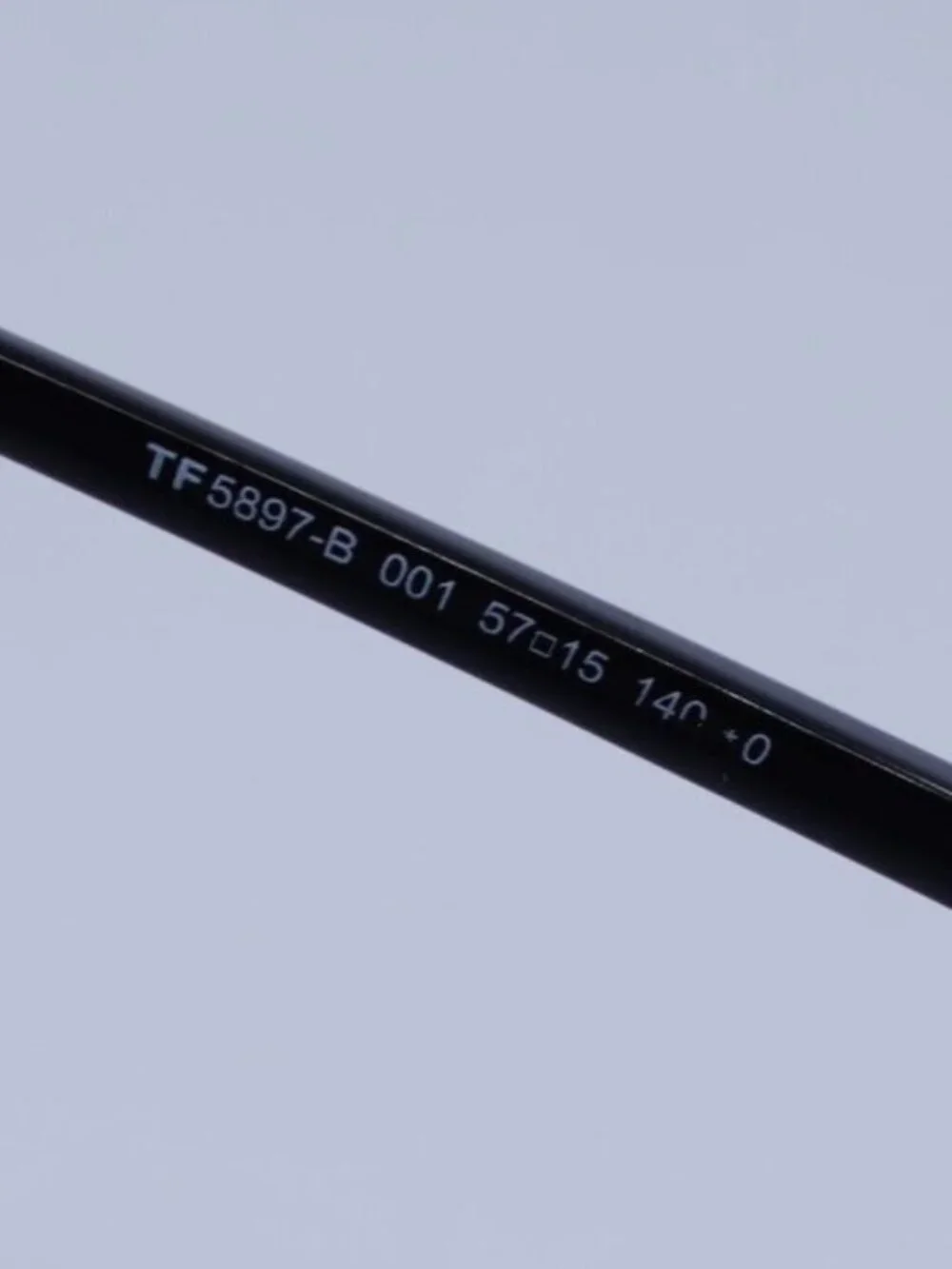 Tom Ford FT5897-B 001 Eyeglasses Black 57mm Aviator Frame, Blue Light Block